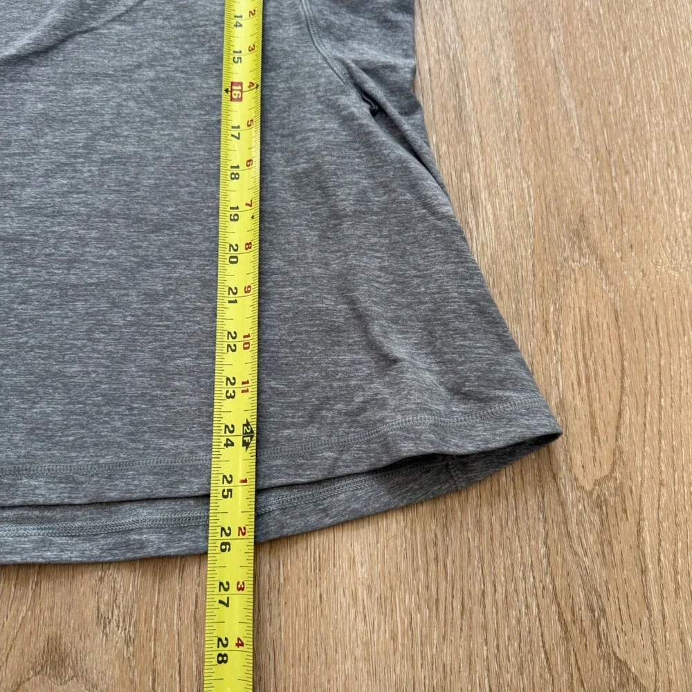 Lululemon Race Your Pace 1/2 Zip Pullover Womens 10 Grey Yellow Athletic‎